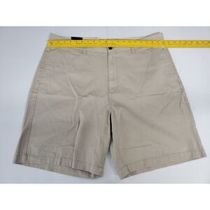 Chaps Mens Chino Shorts Size 40 Tan 9in Inseam Casual Golf‎ Flat Front
